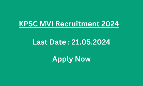 KPSC MVI Recruitment 2024